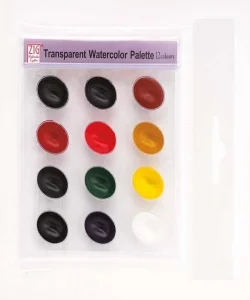 Supertrend Transparent Watercolor Palette 12 Renk Tablet Sulu Boya Seti