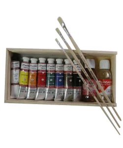 Supertrend Troya Ahşap Kutulu Yağlı Boya Seti