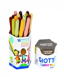 Supertrend Turbo Maxi Skin Tones Keçeli Boya Kalemi 16lı Pot Ten Renkleri