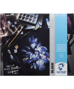 Supertrend Van Gogh Siyah Sulu Boya Defteri Blok 360 gr. A3 12 yaprak