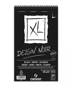 Supertrend XL Noir Spiralli Siyah Eskiz Çizim Defteri 150 gr. A5 20 yaprak