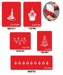 Süslü Çam Ağacı 5li Set Geçici Dövme Kına Şablonu