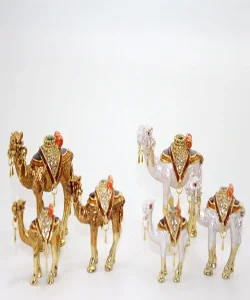 Swaroski Taşlı 3Lü Deve Figürü SPR1875