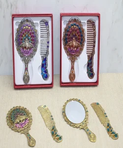 Tavuskuşu Ayna Ve Tarak Seti Küçük Boy SPR4989