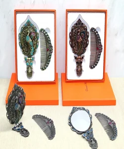 Tavuskuşu Katlanabilir Ayna Ve Tarak Seti Orta Boy SPR4983