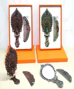 Tavuskuşu Katlanabilir Ayna Ve Tarak Seti Orta Boy SPR4984