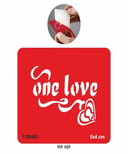 Tek Aşk Tattoo Geçici Dövme Şablonları Kına Kalıpları