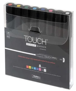 Touch Opaque Marker Su Bazlı Akrilik Boyama Markörü Kalemi Seti 8 Renk Medium Uç (1.5-2.3 mm)