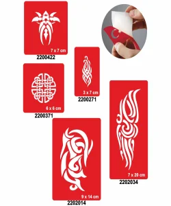 Triballer 5li Set Geçici Dövme Kına Şablonu