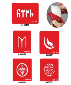 Türk 5li Set Geçici Dövme Kına Şablonu