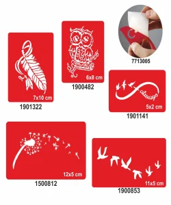 Tüy Gibi Hafif 5 li Set Geçici Dövme Kına Şablonu