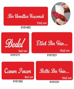 Umudumuz Yaşamak 5 li Set Geçici Dövme Kına Şablonu