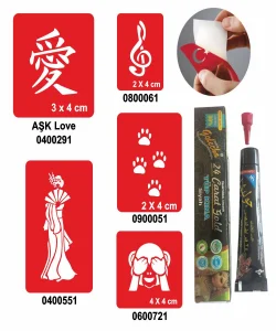 Uzakdoğu Desenleri Hint Kınası ile Geçici Dövme Yapma Seti