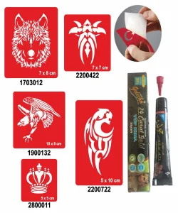 Vahşi Tribal Desenleri Hint Kınası ile Geçici Dövme Yapma Seti