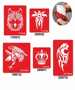 Yalnız Kurt 5li Set Geçici Dövme Kına Şablonu