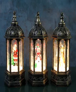 Yılbaşı Temalı Işıklı Kar Küresi SPR3219