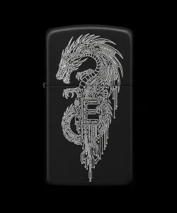 Benzinli Çakmak Ejderha Figürlü E Harfli Tasarım - V13