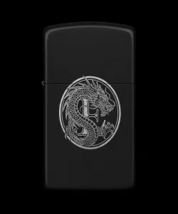 Benzinli Çakmak Ejderha Figürlü E Harfli Tasarım - V34