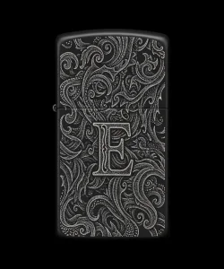 Benzinli Çakmak Ejderha Figürlü E Harfli Tasarım - V49