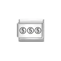 555 Yazılı İtalyan Charm