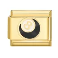 8 Numara Yazılı İtalyan Charm Sarı