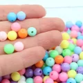 8mm Renkli Plastik Boncuk 10gr