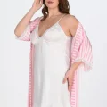2li Beyaz-Pembe Sabahlık Takımı Bigsize 6210