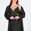 2li Siyah Sabahlık Takımı Bigsize 6201