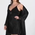 2li Siyah Sabahlık Takımı Bigsize 6213