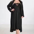 2li Siyah Sabahlık Takımı Bigsize 6221