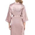 Vizon Kısa Saten Bride Sabahlık