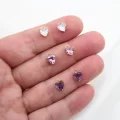 Altın kaplama 6mm Zirkonlu Kalp Kolye Ucu