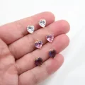 Altın Kaplama 8mm Zirkonlu Kalp Kolye Ucu