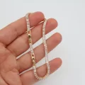 Altın Kaplama Küçük Baget Taşlı Zirkonlu Bileklik