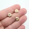 Altın Kaplama Tek Zirkonlu Döküm Cupcake