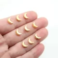 Altın Kaplama Üstten Delikli Mini Ay 10 gr