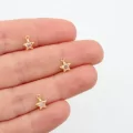 Altın Kaplama Zirkon Taşlı Mini Yıldız