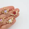 Altın Kaplama Zirkonlu Yeni Kanatlı Kalp