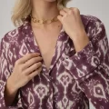 AMY Şık Rahat Kadın Pijama Takımı Mor Renk