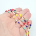 Baget Kristal Taşlı Çelik Zincir