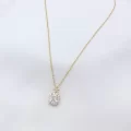 Baget Taş Detaylı Kolye Gold Renk