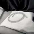 Beyaz Çelik Kolye 4Mm