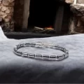 Boru Hematit Ayaranabilir Çelik Zincir Bileklik