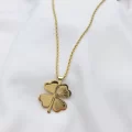 Burgu Zincirli Yonca Kolye 60cm