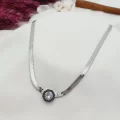 Çağla Model Çelik Kolye Gümüş Renk