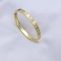 Çelik Düz Bilezik Gold Renk