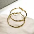 Çelik Halka Küpe Oval 3 Cm