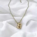 Çelik Harf Kolye Gold B