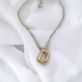 Çelik Harf Kolye Gold D