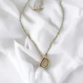 Çelik Harf Kolye Gold D